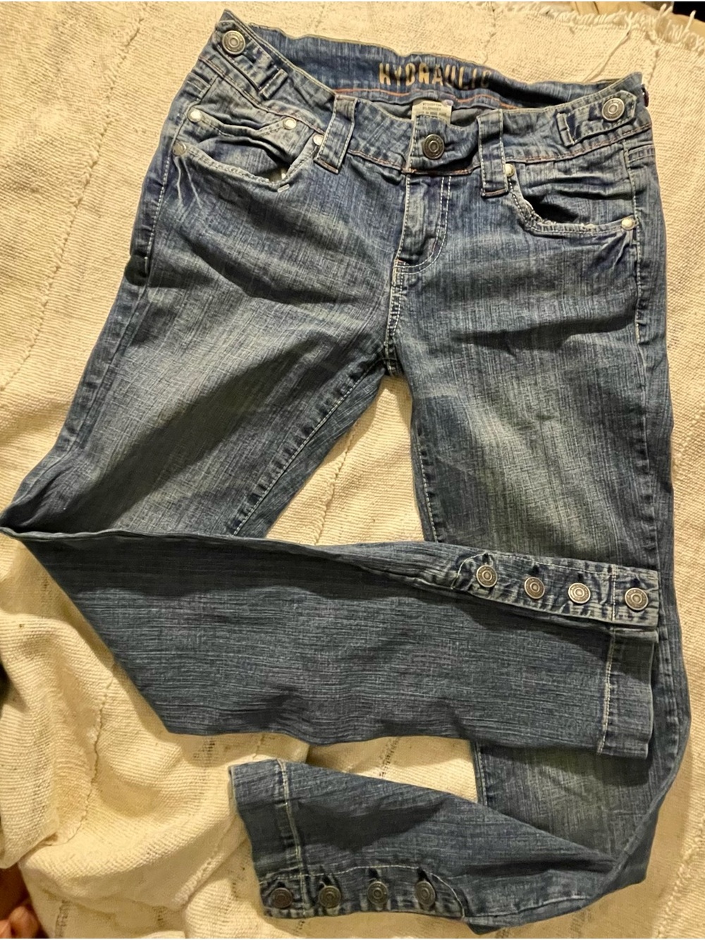 Hydraulic Women’s Dark Blue Skinny Jeans with Button Cuff